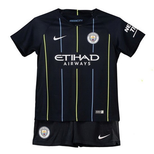 Maillot Football Manchester City Exterieur Enfant 2018-19 Bleu